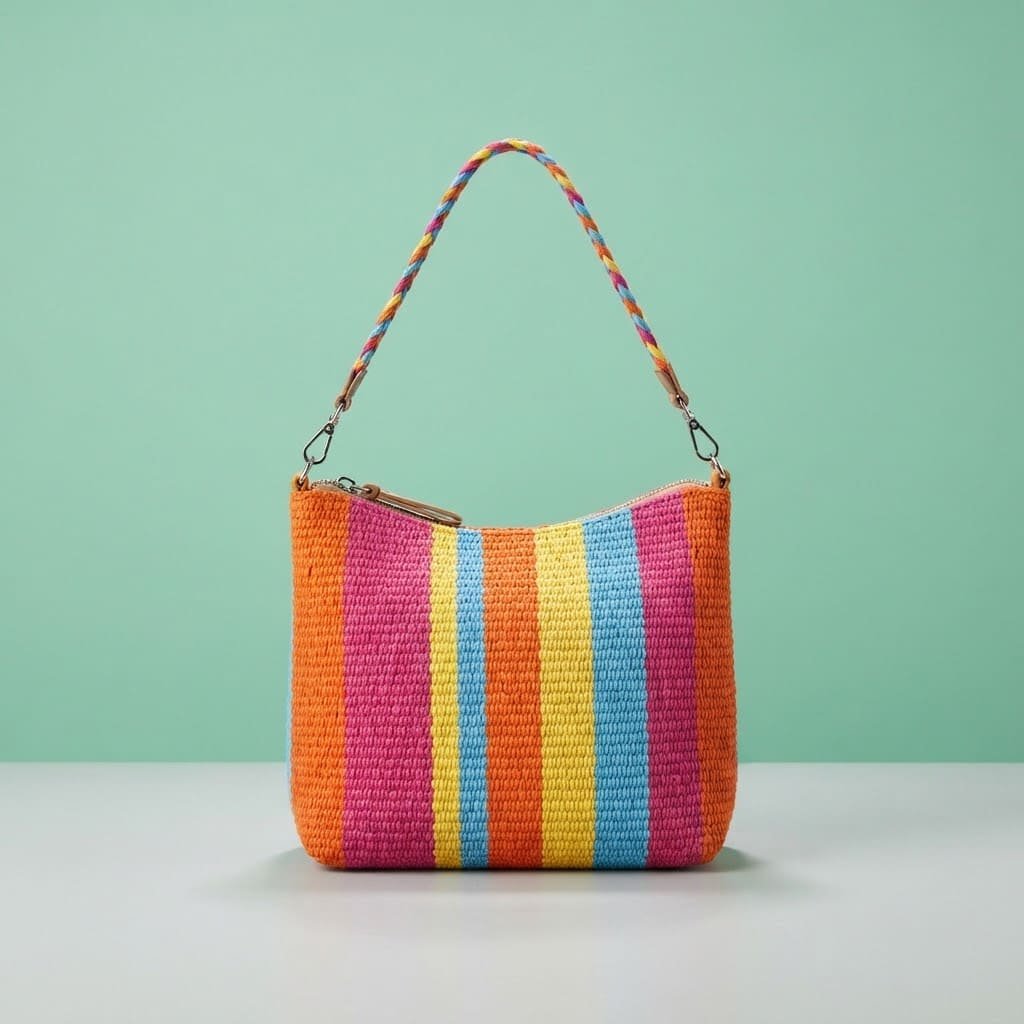 Bolso tejido de colores